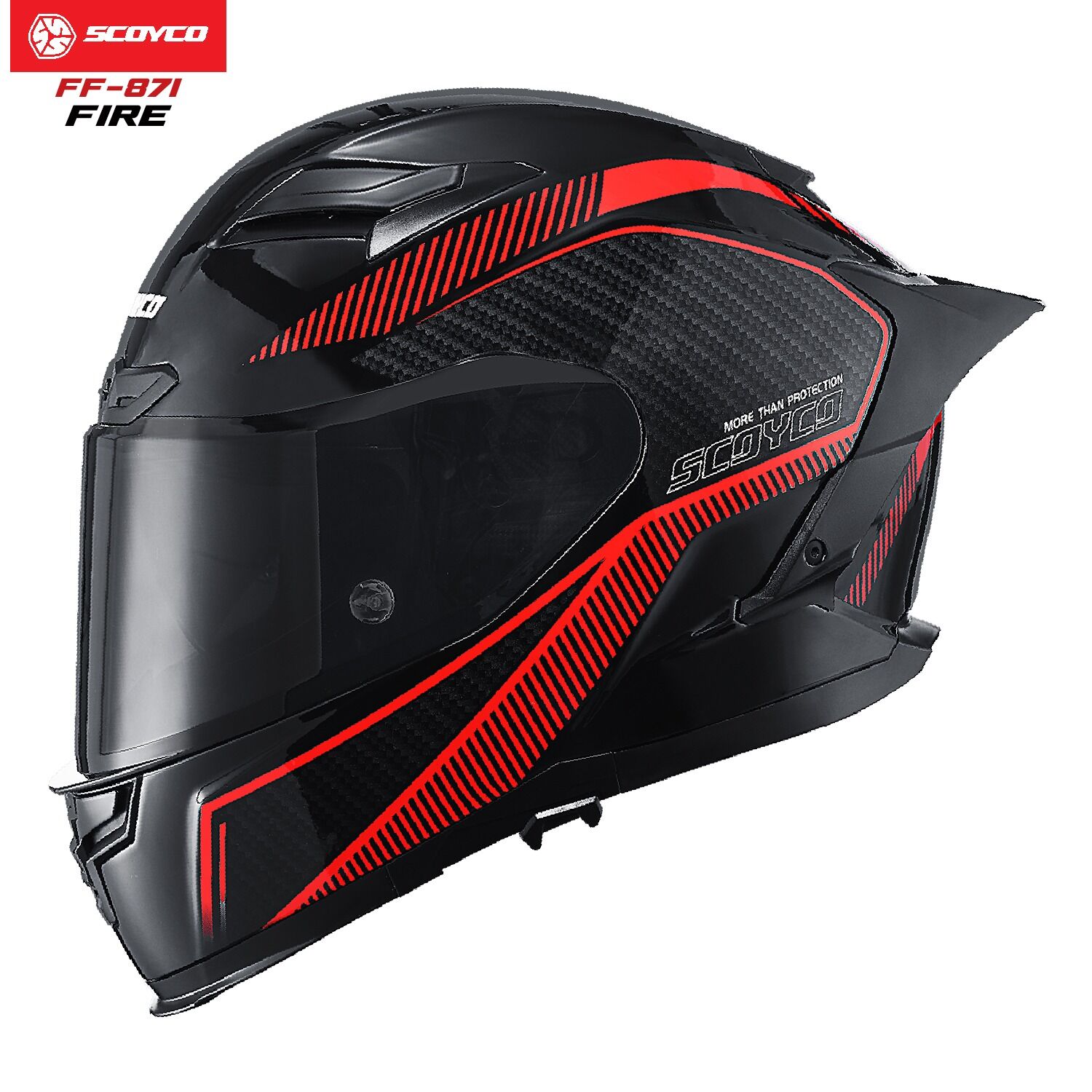 SCOYCO FF-871 FULL FACE KASK GÜNEŞ VİZÖRLÜ FİRE (L)