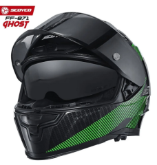 SCOYCO FF-871 FULL FACE KASK GÜNEŞ VİZÖRLÜ GHOST (M)