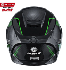SCOYCO FF-871 FULL FACE KASK GÜNEŞ VİZÖRLÜ GHOST (XL)