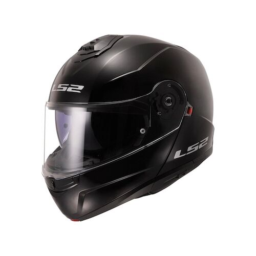 LS2 STROBE 2 ÇENE AÇILIR KASK PARLAK SİYAH M