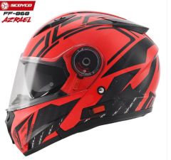 SCOYCO FF-868 ÇENE AÇILIR KASK GÜNEŞ VİZÖRLÜ AZRAEL (XL)