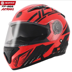 SCOYCO FF-868 ÇENE AÇILIR KASK GÜNEŞ VİZÖRLÜ AZRAEL (XL)