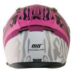 MTS M-801-SNAKE FULL FACE KASK GÜNEŞ VİZÖRLÜ LEOPAR PİNK (M)