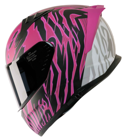 MTS M-801-SNAKE FULL FACE KASK GÜNEŞ VİZÖRLÜ LEOPAR PİNK (L)