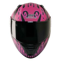 MTS M-801-SNAKE FULL FACE KASK GÜNEŞ VİZÖRLÜ LEOPAR PİNK (XL)