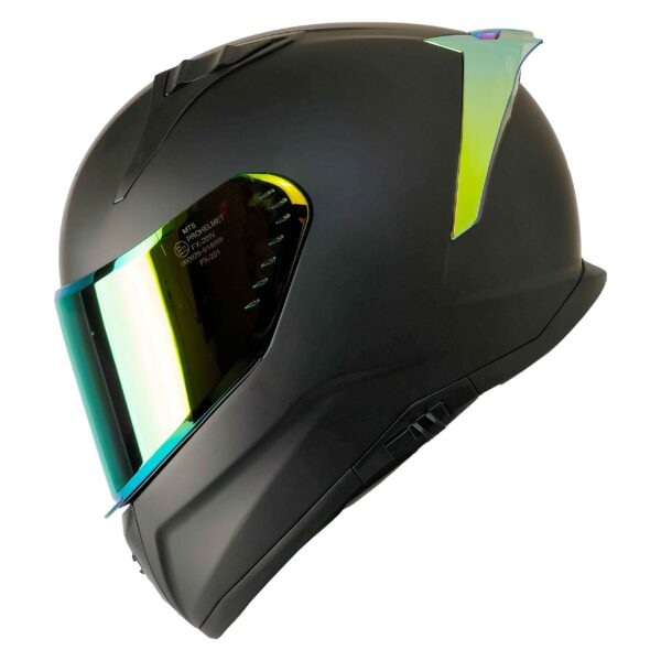 MTS M-801-GOLD FULL FACE KASK GÜNEŞ VİZÖRLÜ MAT BLACK GOLD (M)