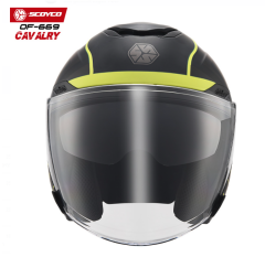 SCOYCO OF-669 YARIM CAMLI KASK GÜNEŞ VİZÖRLÜ CAVALRY (S)