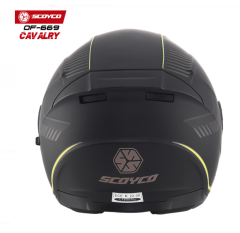 SCOYCO OF-669 YARIM CAMLI KASK GÜNEŞ VİZÖRLÜ CAVALRY (S)