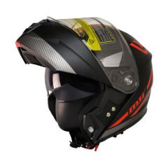MTS M-966 ÇENE AÇILIR KASK GÜNEŞ VİZÖRLÜ WX20 RED (M)