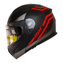 MTS M-966 ÇENE AÇILIR KASK GÜNEŞ VİZÖRLÜ WX20 RED (L)