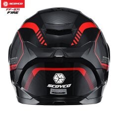 SCOYCO FF-871 FULL FACE KASK GÜNEŞ VİZÖRLÜ FİRE (S)