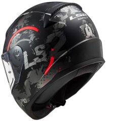 LS2 KASK RAPID 2 CLAWN MAT SİYAH-KIRMIZI