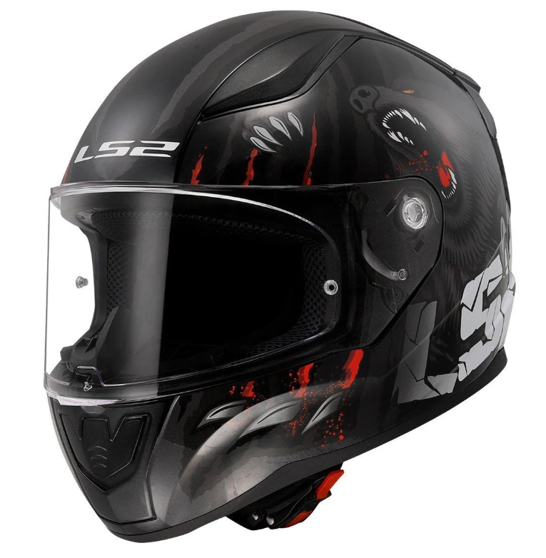 LS2 KASK RAPID 2 CLAWN MAT SİYAH-KIRMIZI