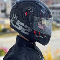 LS2 KASK RAPID 2 CLAWN MAT SİYAH-KIRMIZI
