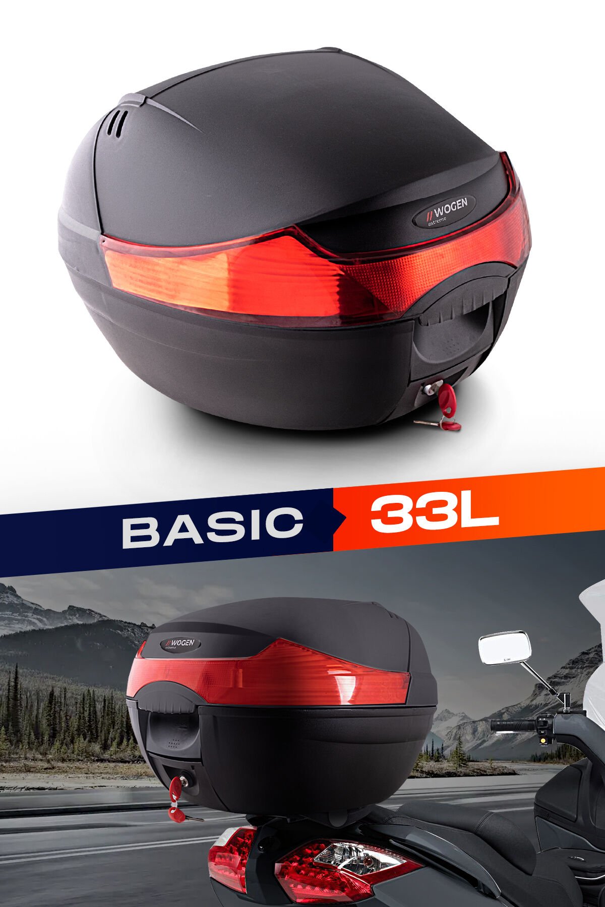 WOGEN WG33 KARBON ARKA ÇANTA 33 L BASİC (SİYAH)