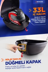 WOGEN WG33 KARBON ARKA ÇANTA 33 L SIRT DAYAMALI PREMİUM (SİYAH)