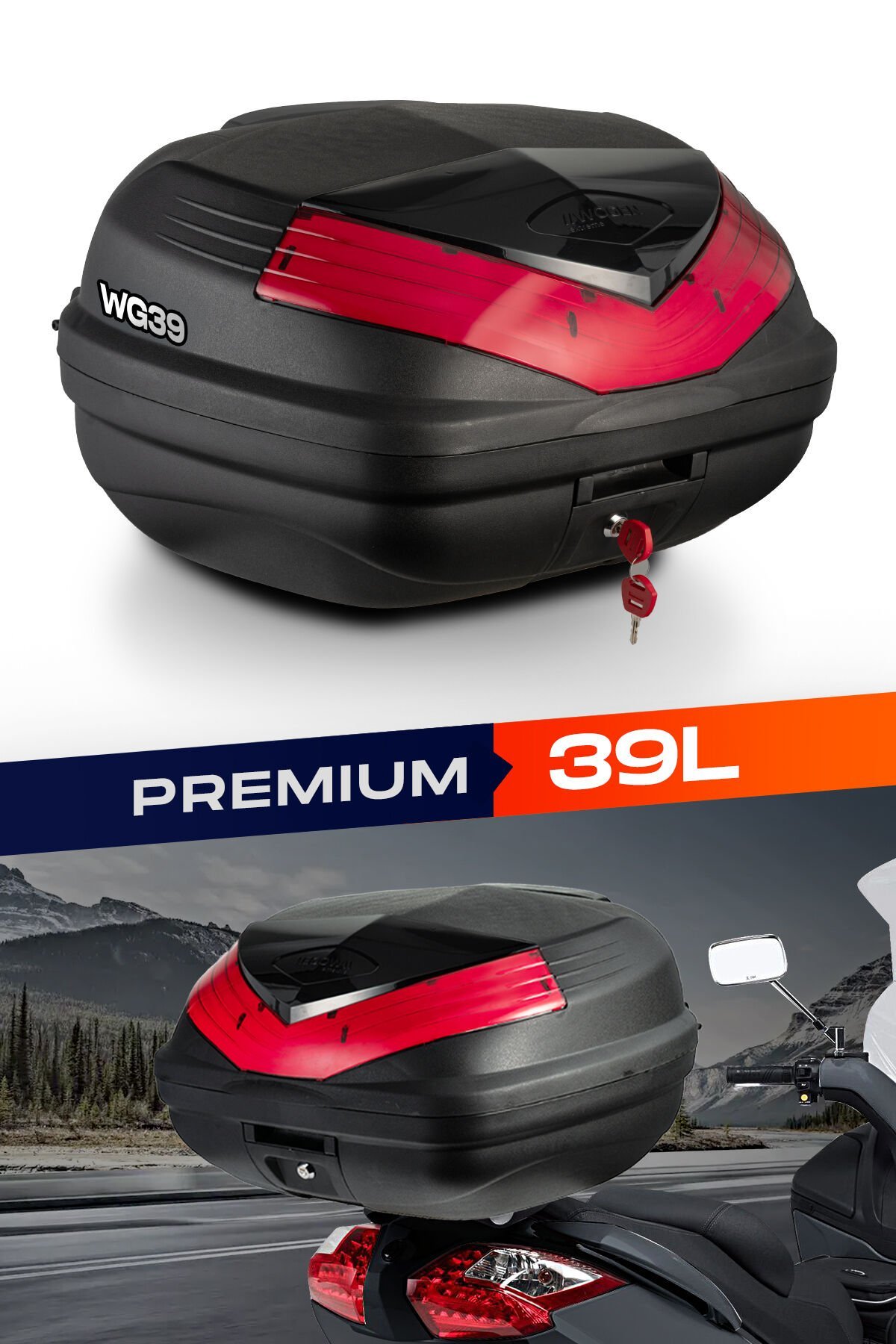 WOGEN WG39 ARKA ÇANTA 39 L PREMİUM (SİYAH)
