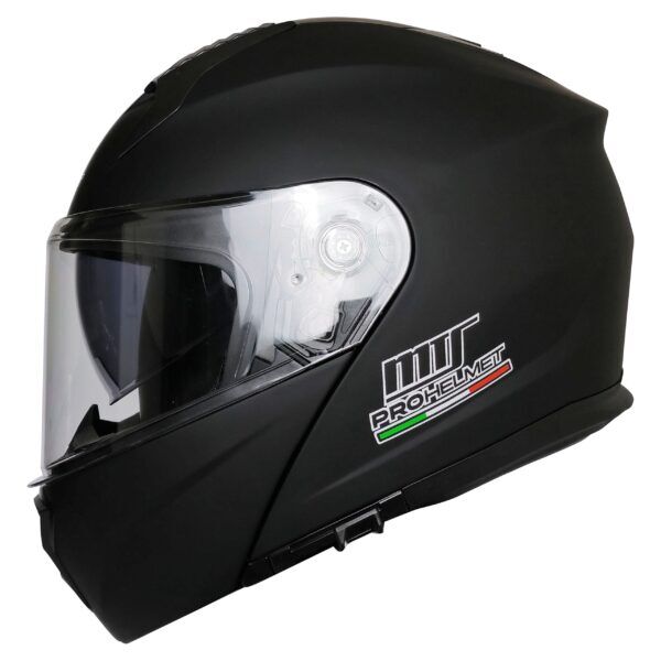 MTS M-966 ÇENE AÇILIR KASK GÜNEŞ VİZÖRLÜ MAT BLACK (M)