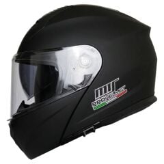 MTS M-966 ÇENE AÇILIR KASK GÜNEŞ VİZÖRLÜ MAT BLACK (M)