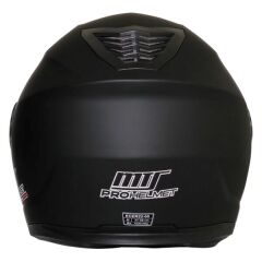 MTS M-966 ÇENE AÇILIR KASK GÜNEŞ VİZÖRLÜ MAT BLACK (M)