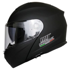 MTS M-966 ÇENE AÇILIR KASK GÜNEŞ VİZÖRLÜ MAT BLACK (L)