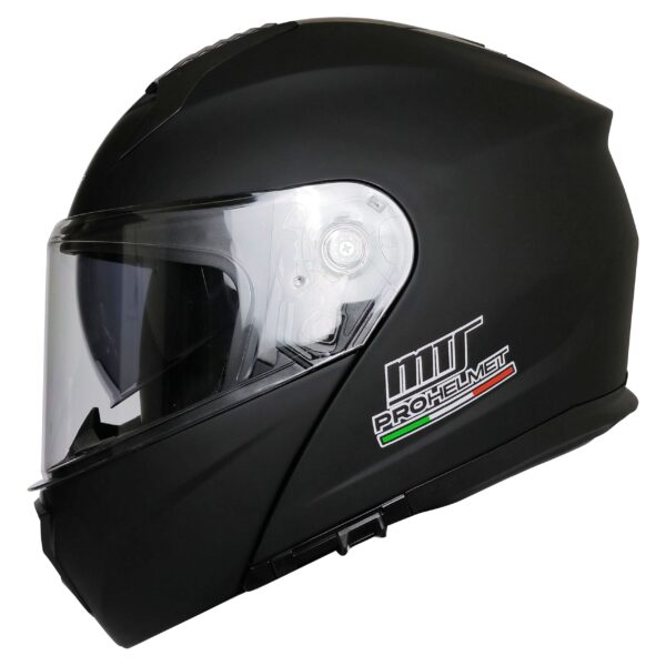 MTS M-966 ÇENE AÇILIR KASK GÜNEŞ VİZÖRLÜ MAT BLACK (XL)