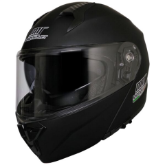 MTS M-966 ÇENE AÇILIR KASK GÜNEŞ VİZÖRLÜ MAT BLACK (XL)