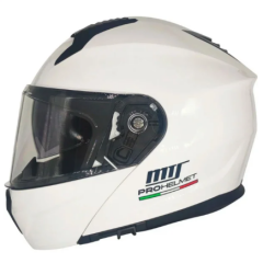 MTS M-966 ÇENE AÇILIR KASK GÜNEŞ VİZÖRLÜ WHİTE (M)