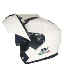 MTS M-966 ÇENE AÇILIR KASK GÜNEŞ VİZÖRLÜ WHİTE (L)