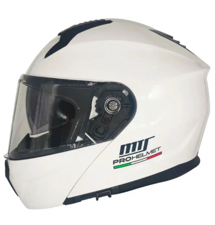 MTS M-966 ÇENE AÇILIR KASK GÜNEŞ VİZÖRLÜ WHİTE (XL)