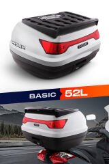 WOGEN WG52 ARKA ÇANTA 52 L BASİC (BEYAZ) + KARBON DİZLİK HEDİYE