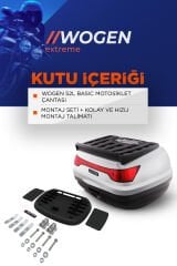 WOGEN WG52 ARKA ÇANTA 52 L BASİC (BEYAZ) + KARBON DİZLİK HEDİYE