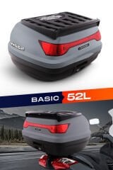 WOGEN WG52 ARKA ÇANTA 52 L BASİC (NARDO GRİ) + KARBON DİZLİK HEDİYE