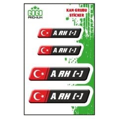KAN GRUBU A Rh(-) SİYAH DÖRTLÜ DAMLA ETİKET