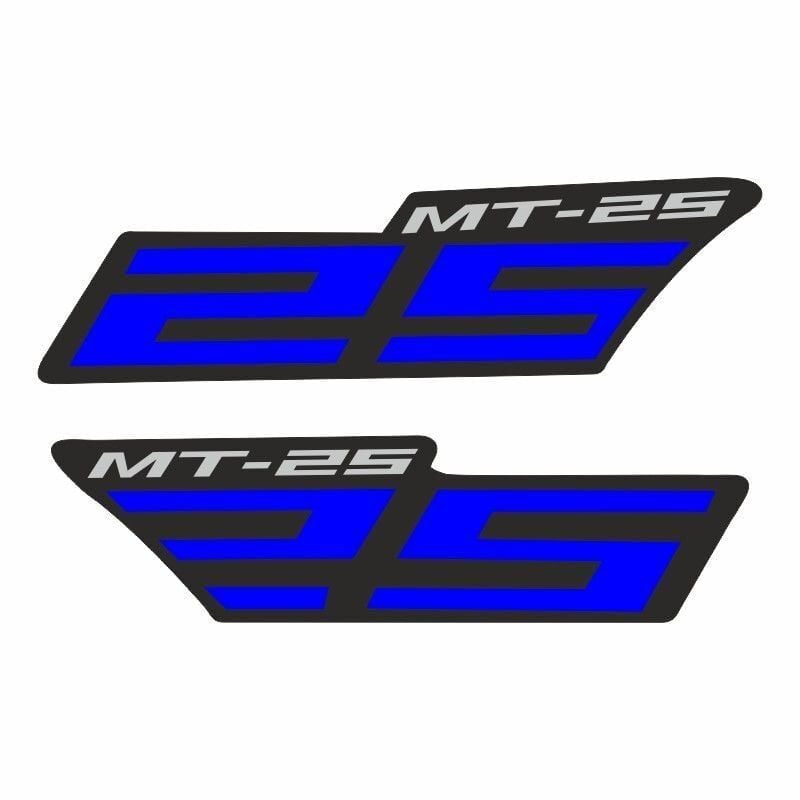 YAMAHA MT 25 UYUMLU MAVİ YAN STİCKER SET