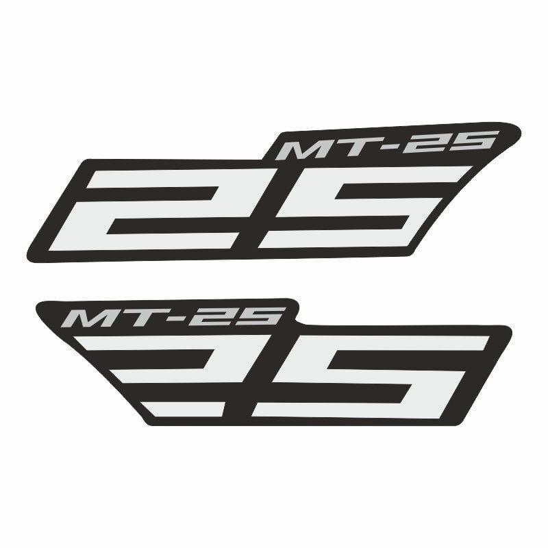 YAMAHA MT 25 UYUMLU BEYAZ YAN STİCKER SET