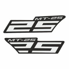 YAMAHA MT 25 UYUMLU BEYAZ YAN STİCKER SET