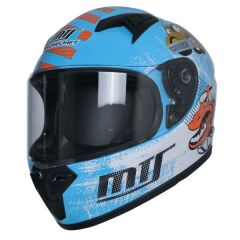 MTS M-201 FULL FACE ÇOCUK KASKI BLUE (M)