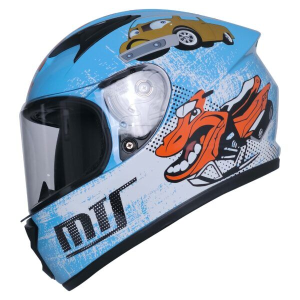 MTS M-201 FULL FACE ÇOCUK KASKI BLUE (L)