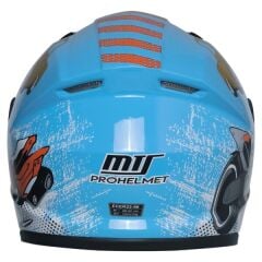 MTS M-201 FULL FACE ÇOCUK KASKI BLUE (L)