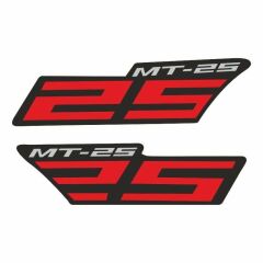 YAMAHA MT 25 UYUMLU KIRMIZI YAN STİCKER SET