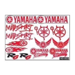 A5 STİCKER 003 TEK PAKET ÇOKLU STİCKER (YAMAHA KIRMIZI)