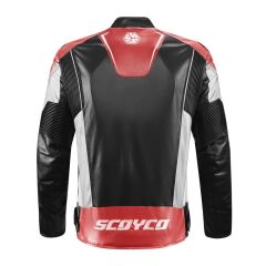 SCOYCO JK187 4 MEVSİM DERİ MONT BLACK-RED (XL)