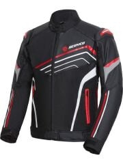 SCOYCO JK153 4 MEVSİM MONT KUMAŞ DERİ RED (2XL)