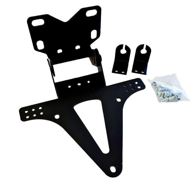 ÜNİVERSAL MOTOSİKLET SİNYAL BAĞLANTILI KATLANIR PLAKALIK SİYAH