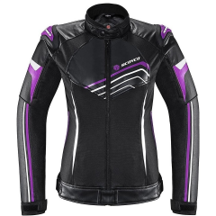 SCOYCO JK153W BAYAN 4 MEVSİM MONT DERİ KUMAŞ BLACK PURPLE (S)
