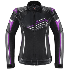 SCOYCO JK153W BAYAN 4 MEVSİM MONT DERİ KUMAŞ BLACK PURPLE (M)