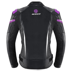 SCOYCO JK153W BAYAN 4 MEVSİM MONT DERİ KUMAŞ BLACK PURPLE (M)