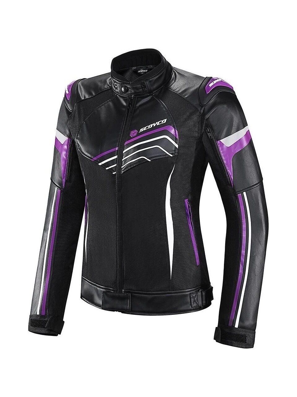SCOYCO JK153W BAYAN 4 MEVSİM MONT DERİ KUMAŞ BLACK PURPLE (L)