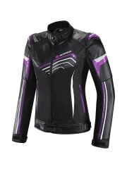 SCOYCO JK153W BAYAN 4 MEVSİM MONT DERİ KUMAŞ BLACK PURPLE (L)